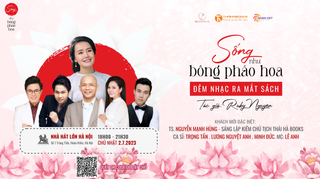 Thahabooks kết hợp âm nhạc & ra mắt sách mới với đêm nhạc “Sống như bông pháo hoa”