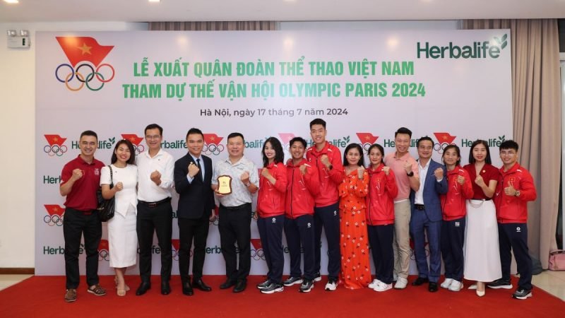 Nhãn Hàng Herbalife Việt Nam đồng hành Ủy Ban Olympic Việt Nam Trong Lễ Xuất Quân cho các vận động viên Đoàn Thể Thao Việt Nam tham dự Olympic Paris 2024